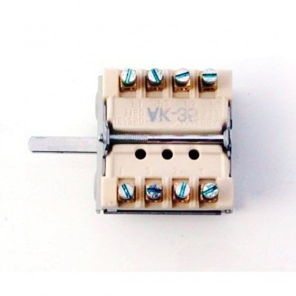Schalter 0-1-0 16 Amp./250V-10 Amp./400V Schraubanschluss (Steatit) 4-polig
