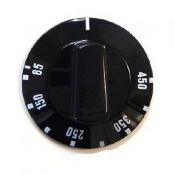 Griff 0-450°C schwarz, Ø50mm, rechts steigend