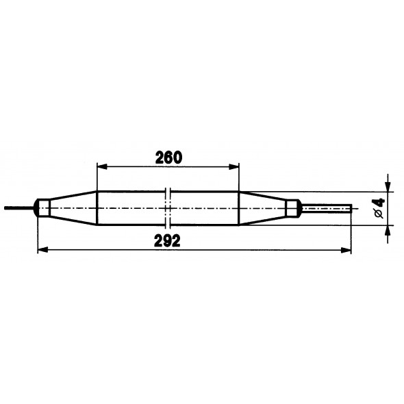 Thermostat 50-300°C 3-polig F4 Kapillarrohrlänge 1780mm