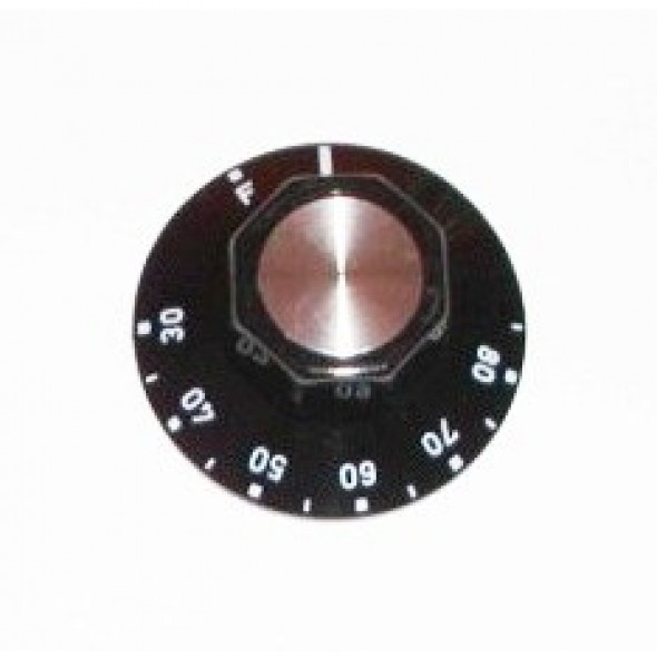 Griff 0-85°C schwarz, Ø50mm, rechts steigend