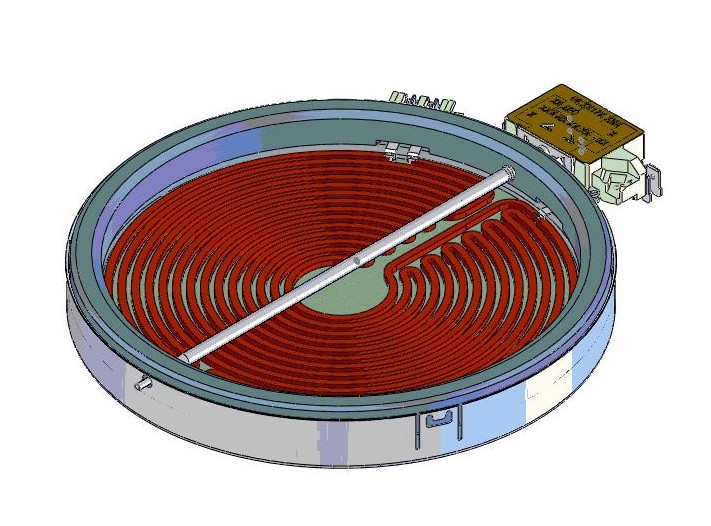 Strahlheizkörper HiLight Zweikreis 1800/900W 400V Ø175/120mm