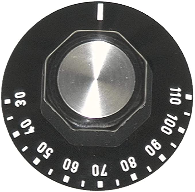 Griff 0-110°C schwarz, Ø50mm, rechts steigend